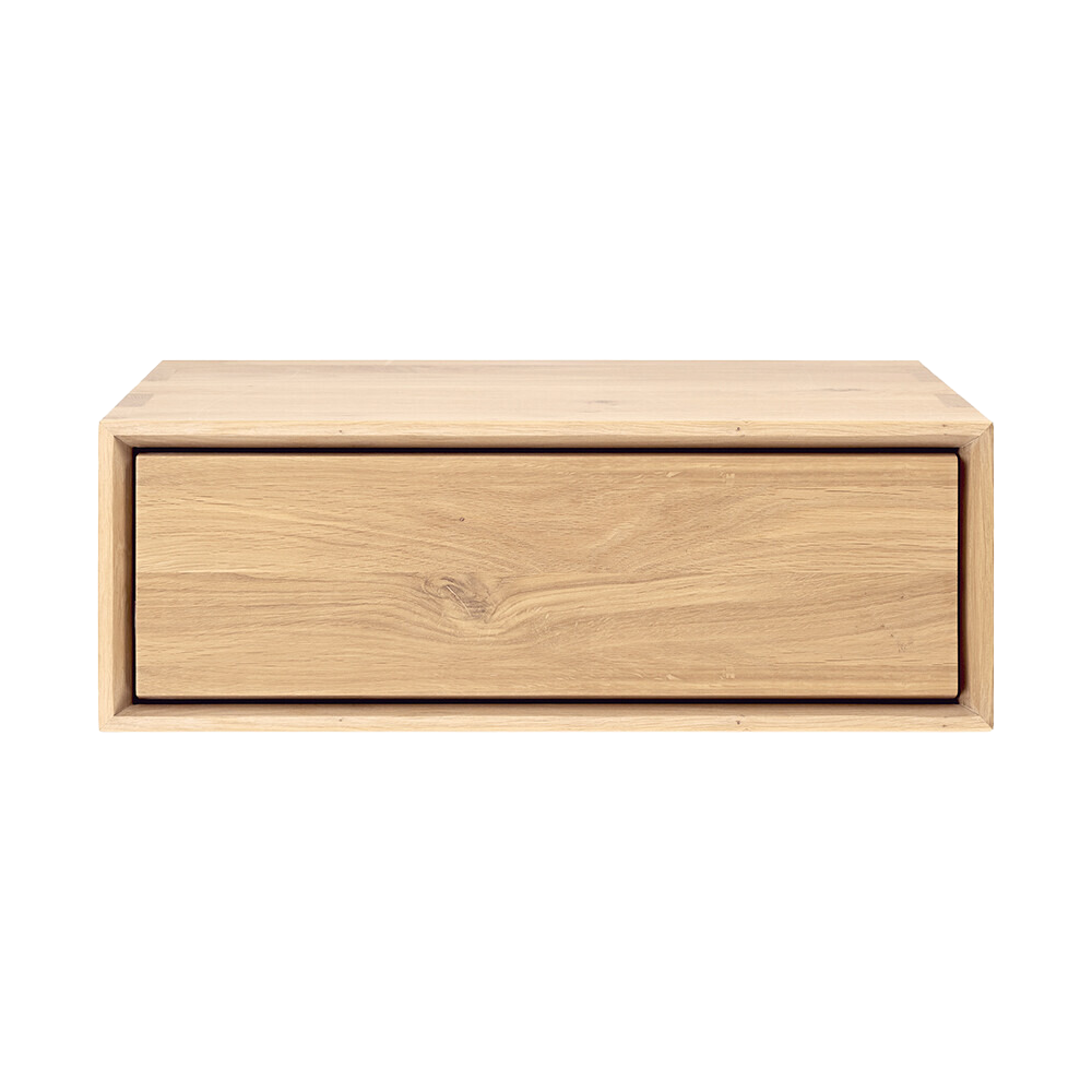 Table de chevet murale flottante scandinave en bois massif pour chambre à coucher