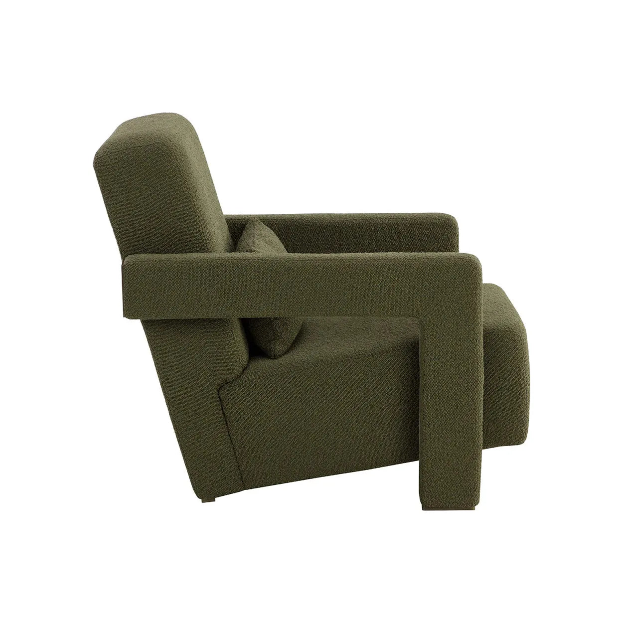 Chaise longue inclinable en bouclette et acier doré antique avec accoudoirs sculptés pour salon