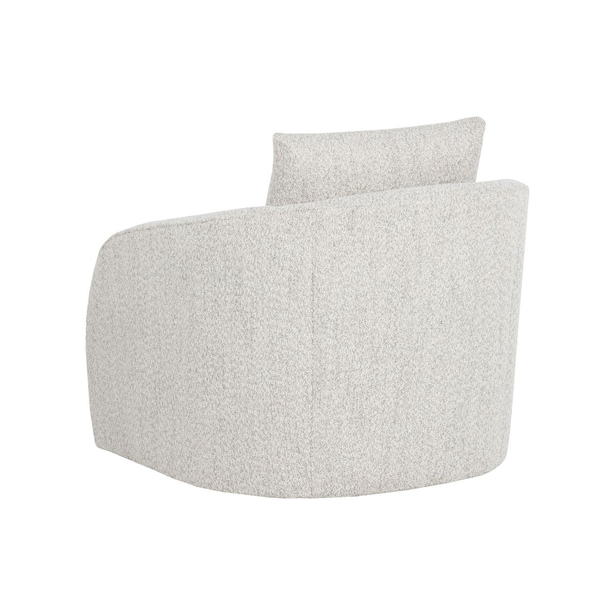 Fauteuil de salon pivotant en tissu moderne avec forme incurvée sculptée pour le salon
