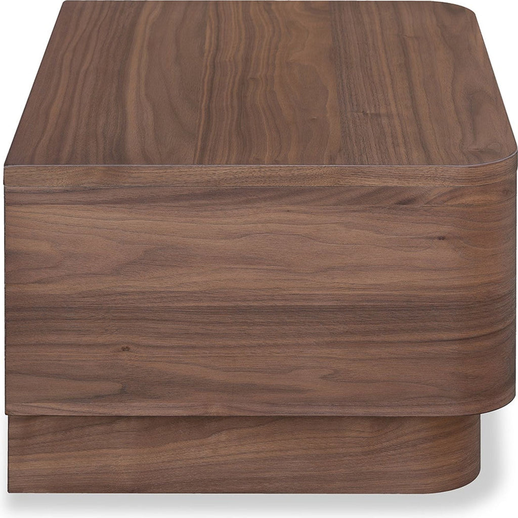 Table de chevet ronde en bois massif avec deux tiroirs, sans montage, pour chambre à coucher
