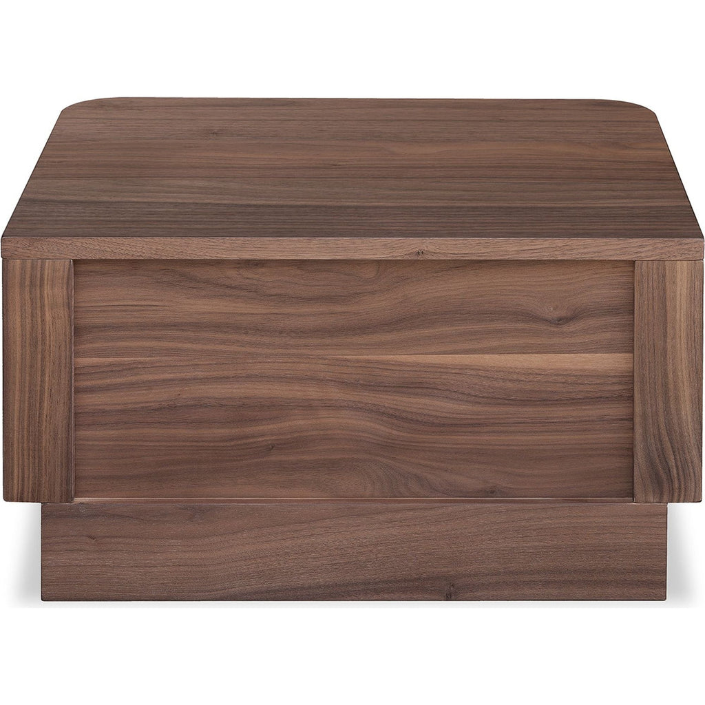 Table de chevet ronde en bois massif avec deux tiroirs, sans montage, pour chambre à coucher
