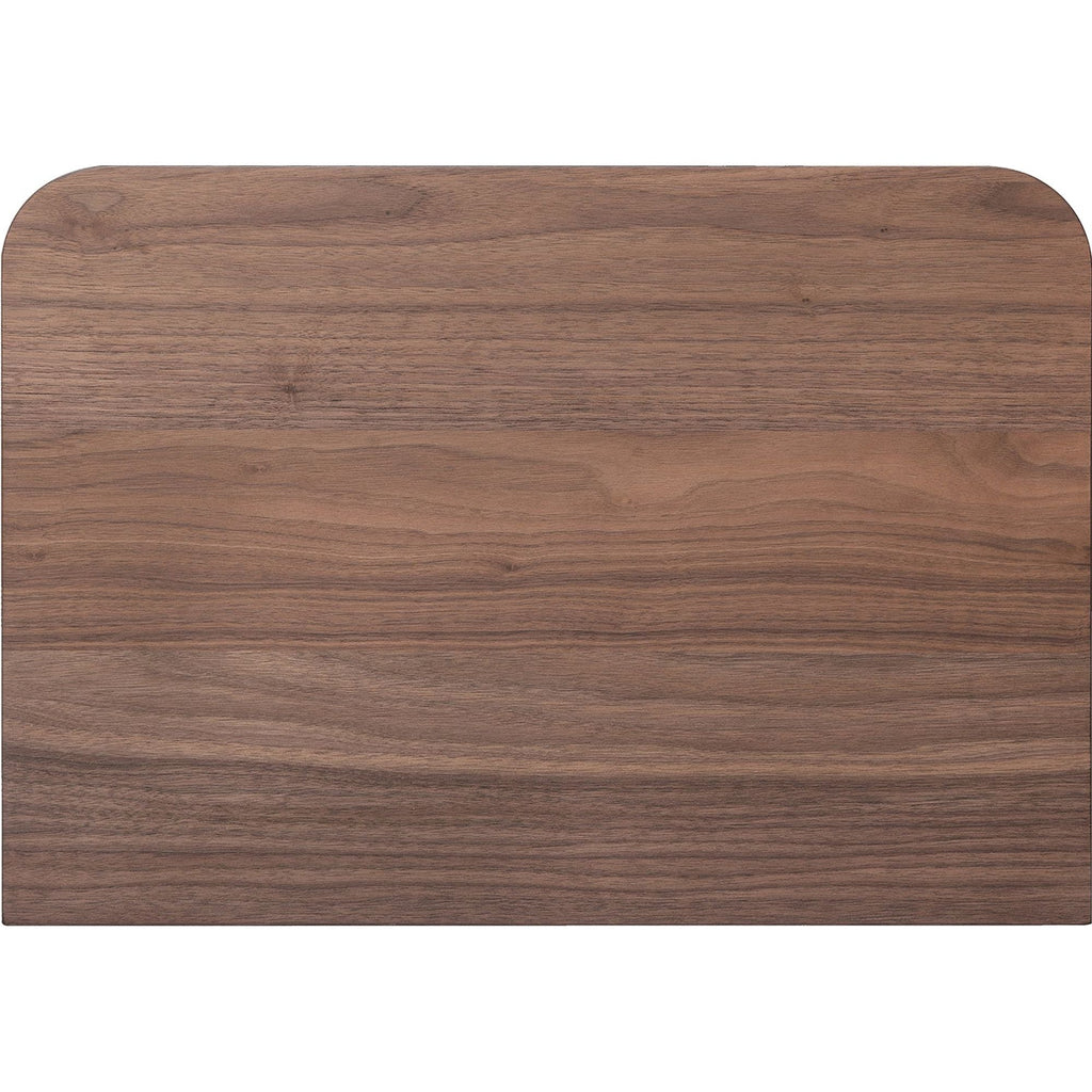 Table de chevet ronde en bois massif avec deux tiroirs, sans montage, pour chambre à coucher