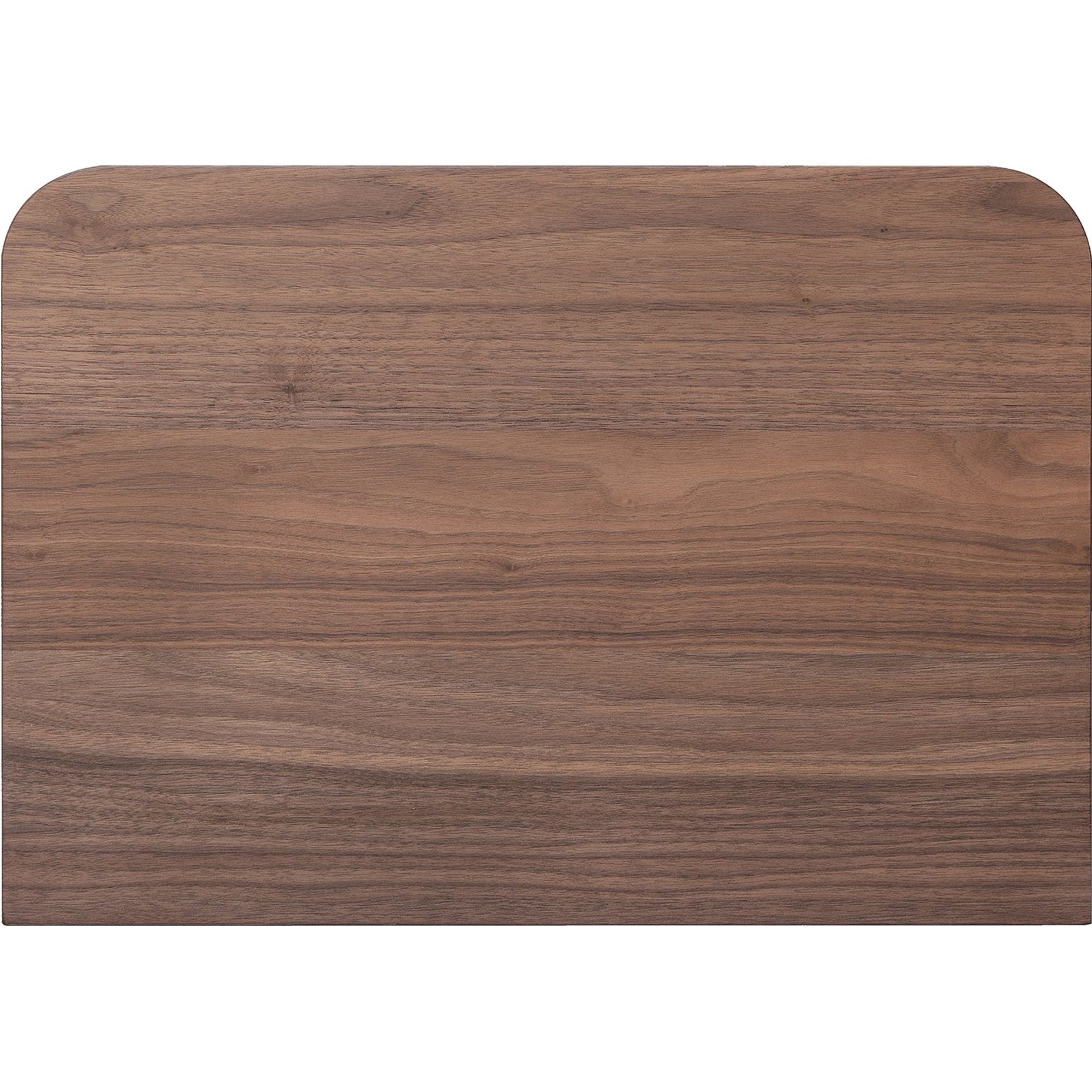 Table de chevet ronde en bois massif avec deux tiroirs, sans montage, pour chambre à coucher