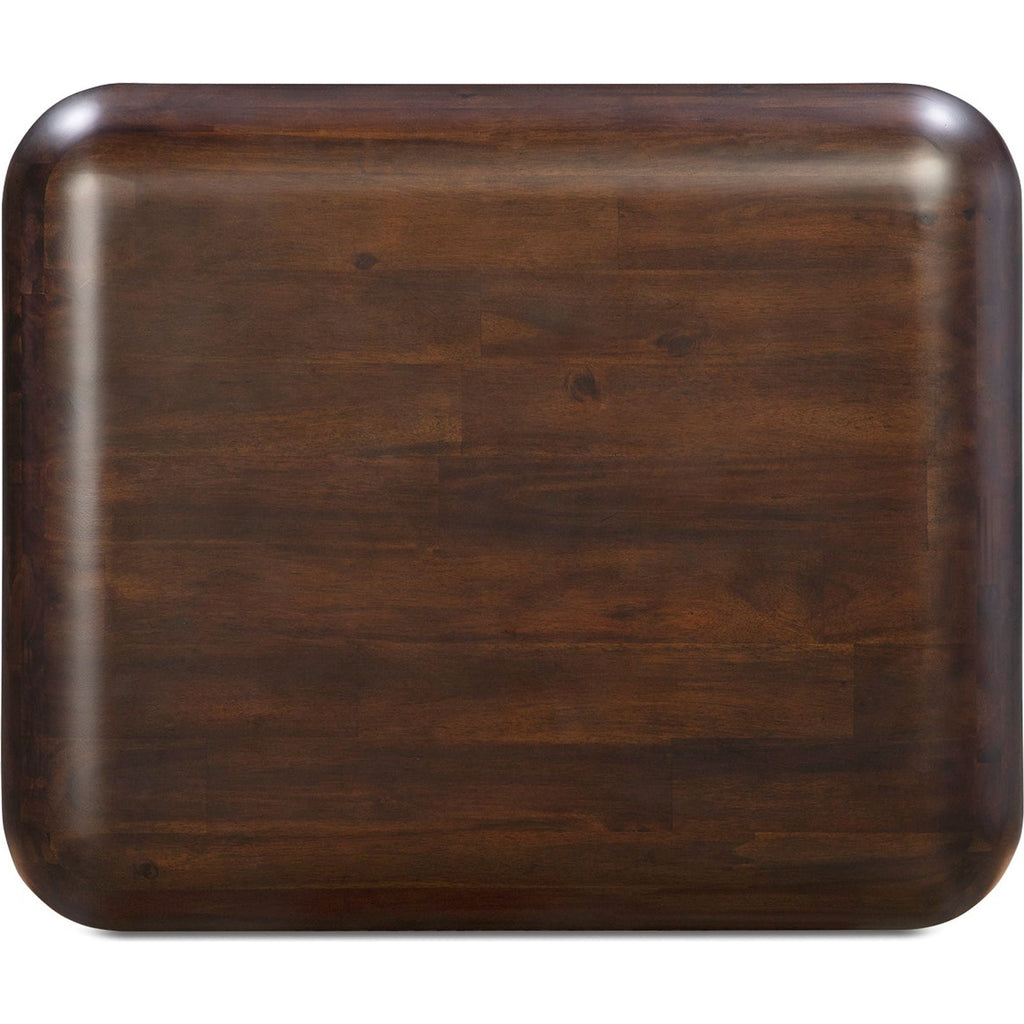 Table de chevet en acacia massif et noyer, pieds épais, avec deux tiroirs à fermeture amortie pour chambre à coucher
