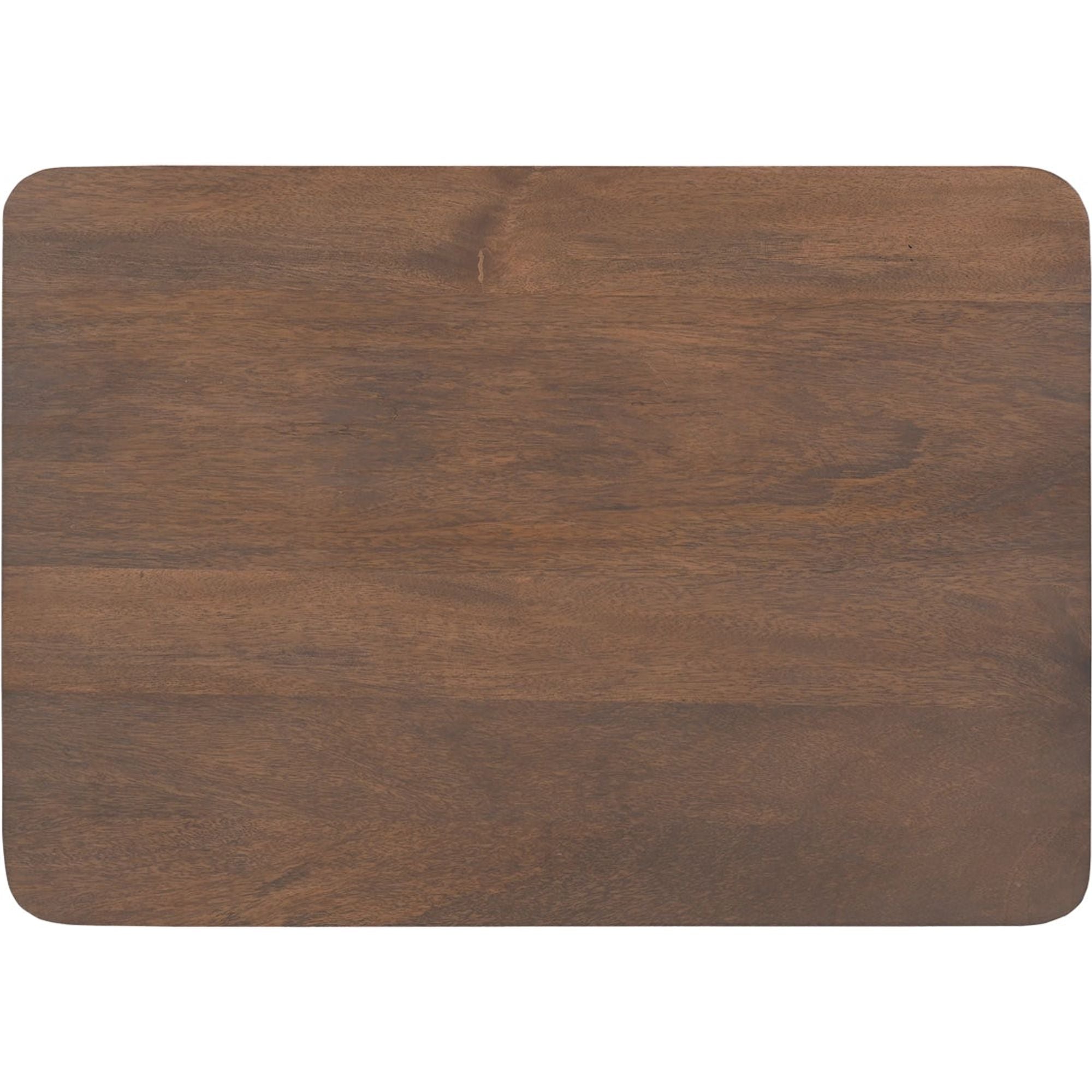 Table de chevet Shaker en bois de manguier avec bord festonné et poignées en laiton massif pour chambre à coucher