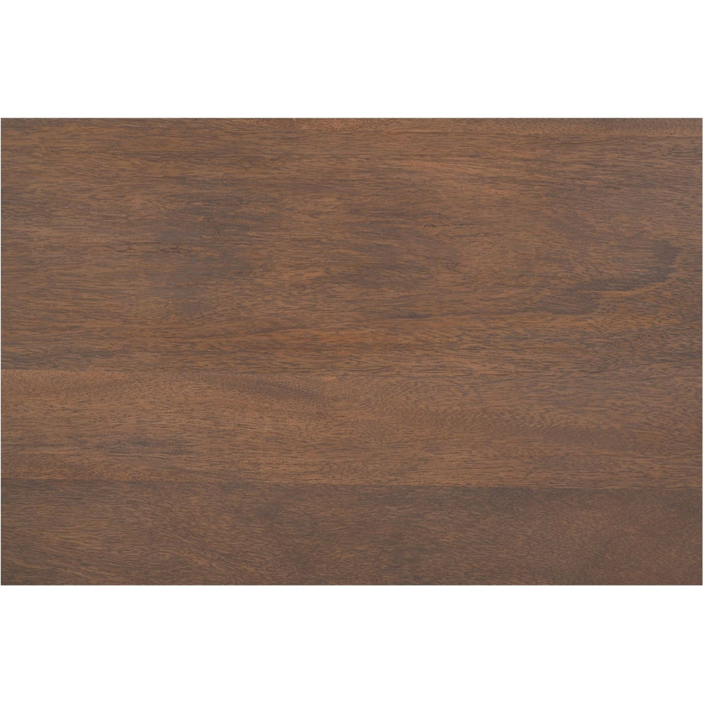 Table de chevet Shaker en bois de manguier avec bord festonné et poignées en laiton massif pour chambre à coucher