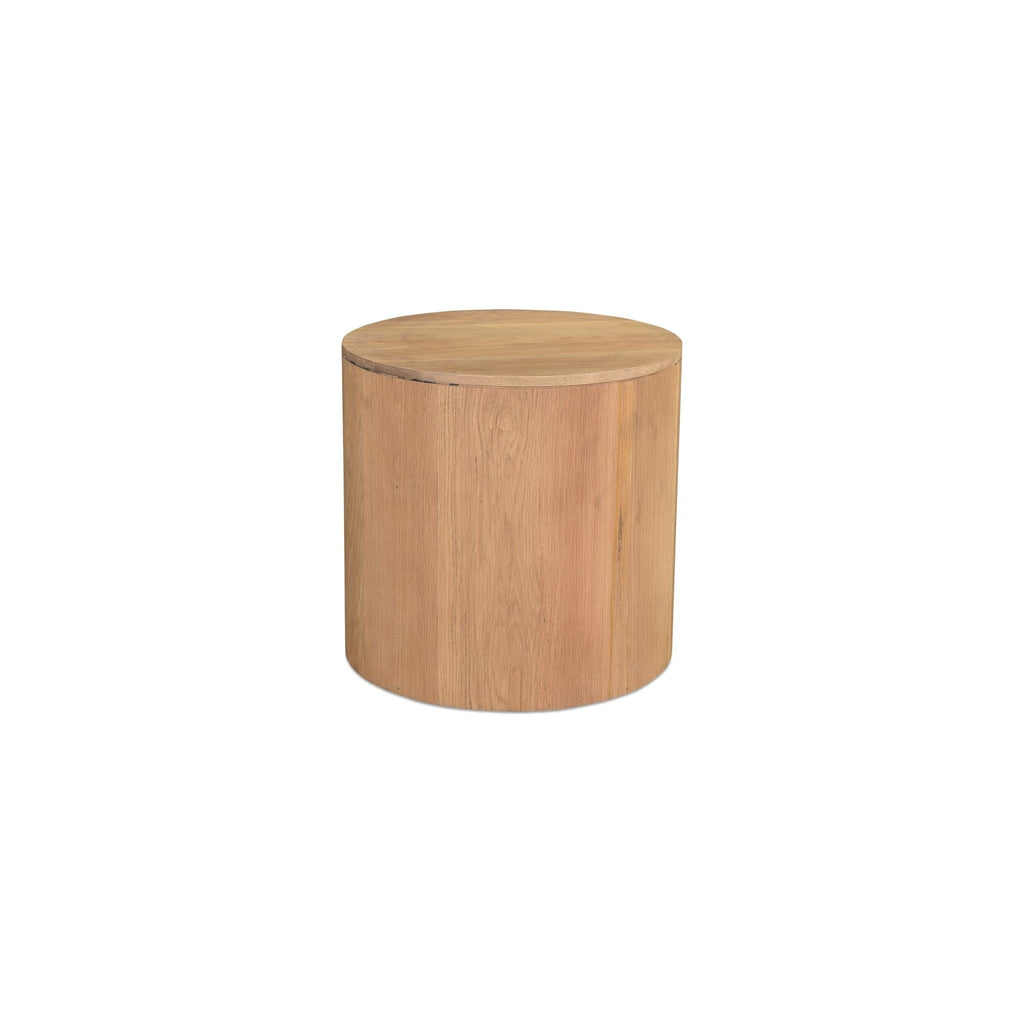 Table de chevet minimaliste en chêne massif courbé à 1 tiroir avec glissières à fermeture douce et poignée métallique pour chambre à coucher