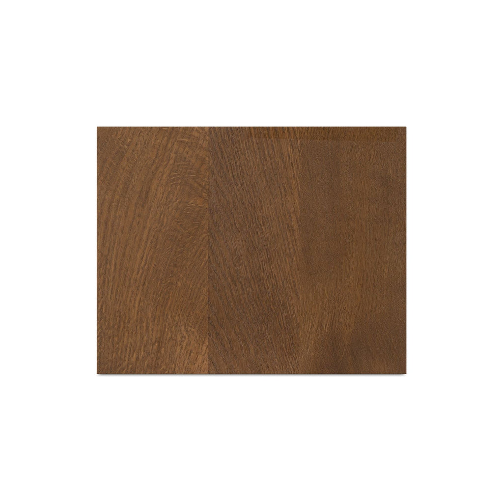 Table de chevet minimaliste en chêne massif courbé à 1 tiroir avec glissières à fermeture douce et poignée métallique pour chambre à coucher