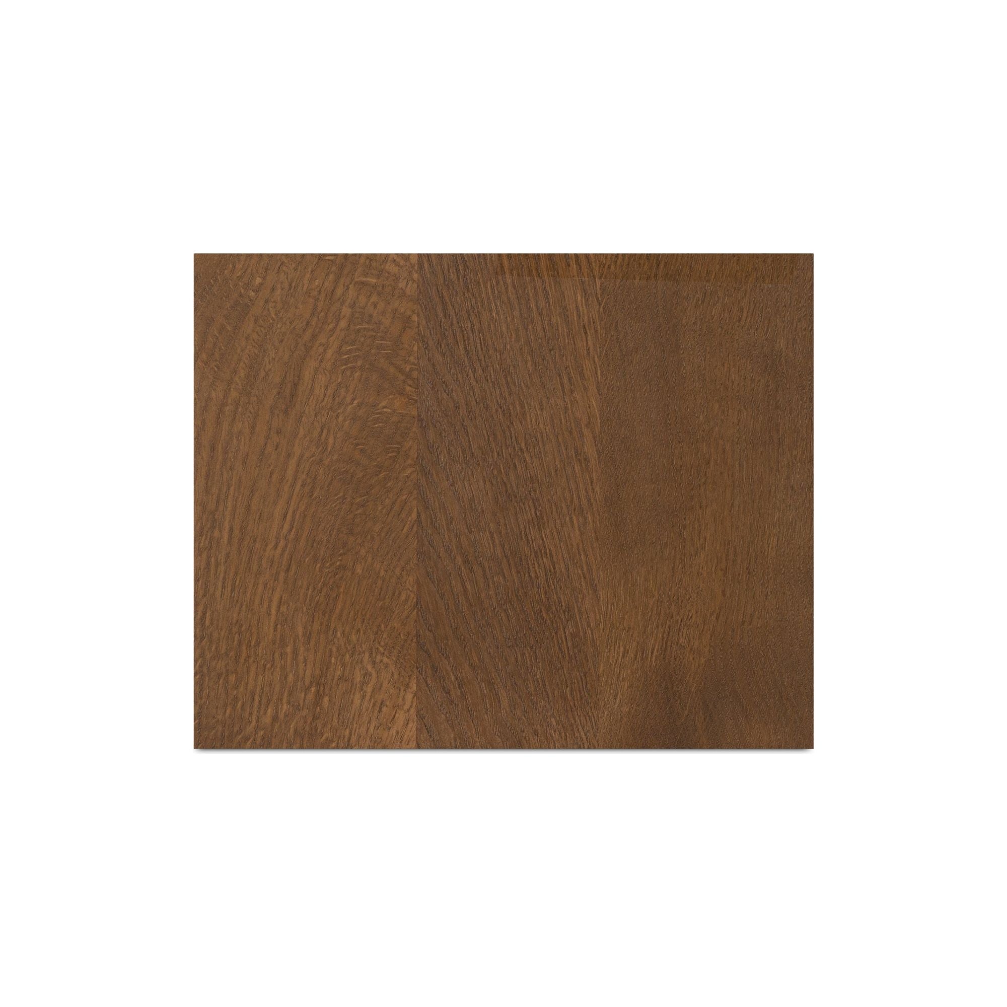 Table de chevet minimaliste en chêne massif courbé à 1 tiroir avec glissières à fermeture douce et poignée métallique pour chambre à coucher