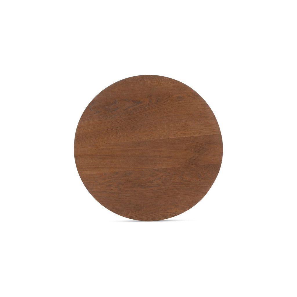 Table de chevet minimaliste en chêne massif courbé à 2 tiroirs avec glissières à fermeture douce et poignée métallique pour chambre à coucher