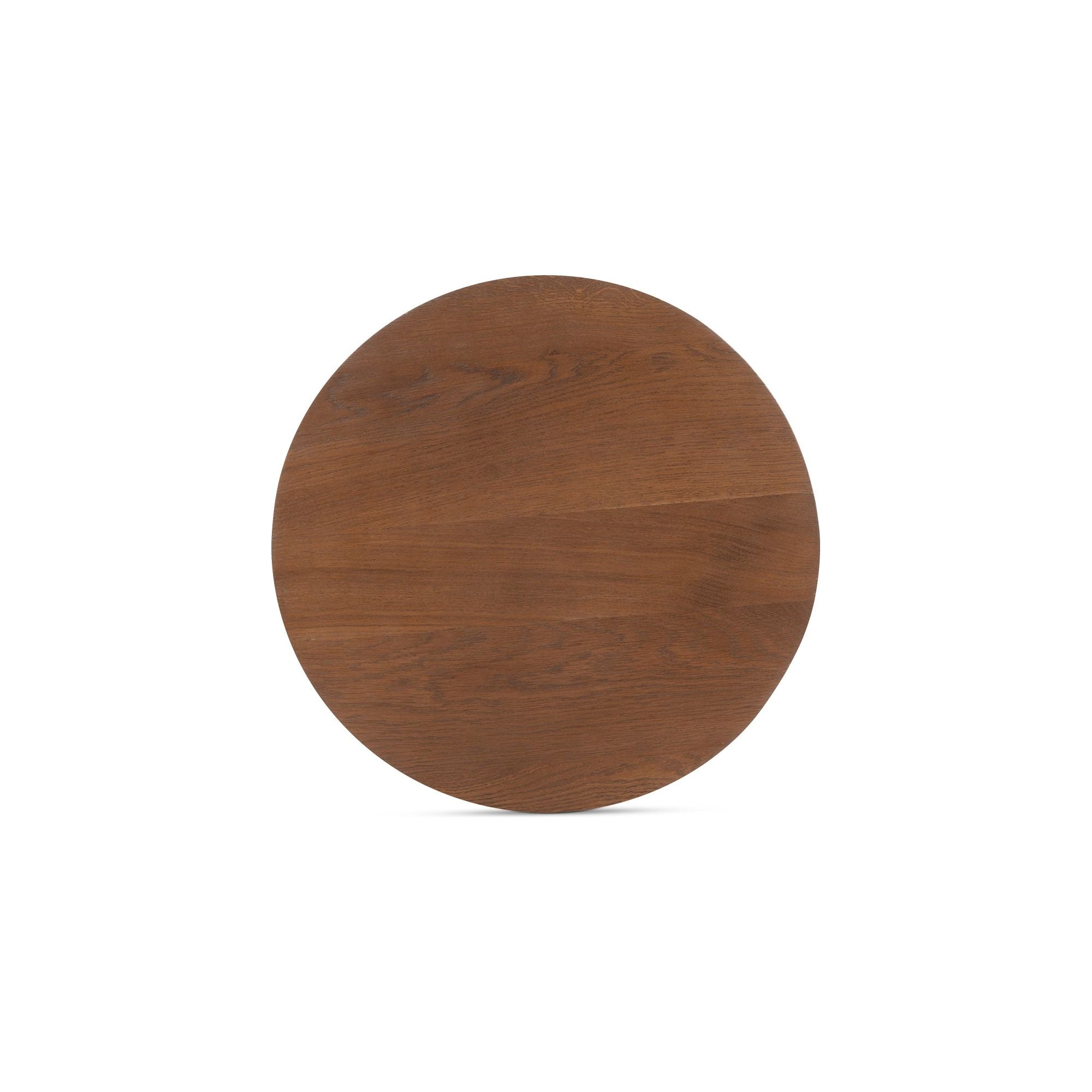 Table de chevet minimaliste en chêne massif courbé à 2 tiroirs avec glissières à fermeture douce et poignée métallique pour chambre à coucher