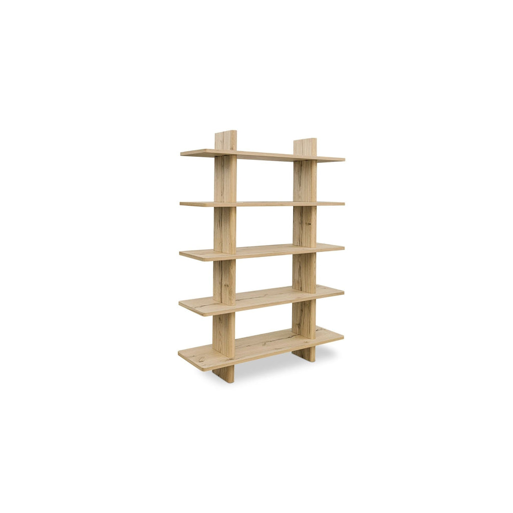 Grande bibliothèque classique en chêne massif et placage de chêne avec bordure bullnose et détails arrondis pour bureau ou salon