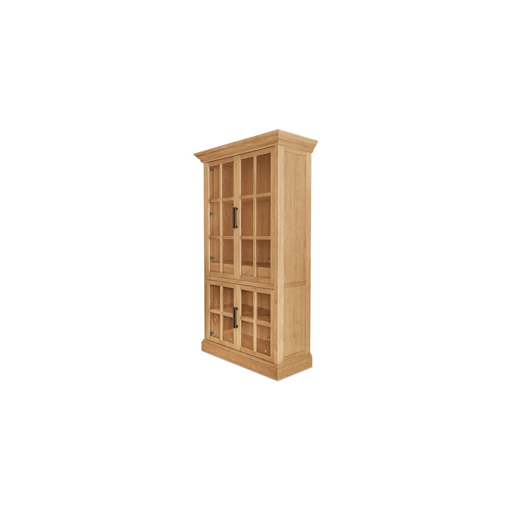Meuble haut en bois massif naturel avec silhouette épurée pour salon ou couloir