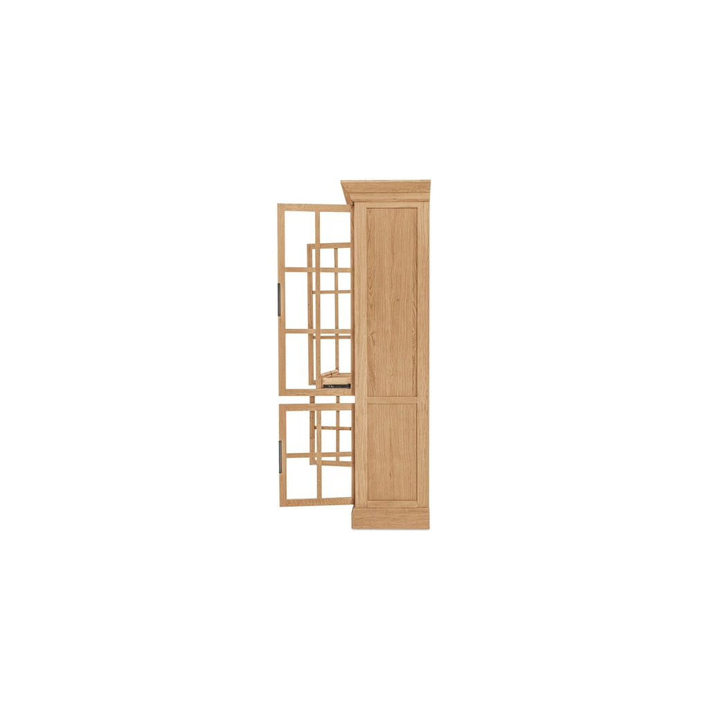 Meuble haut en bois massif naturel avec silhouette épurée pour salon ou couloir