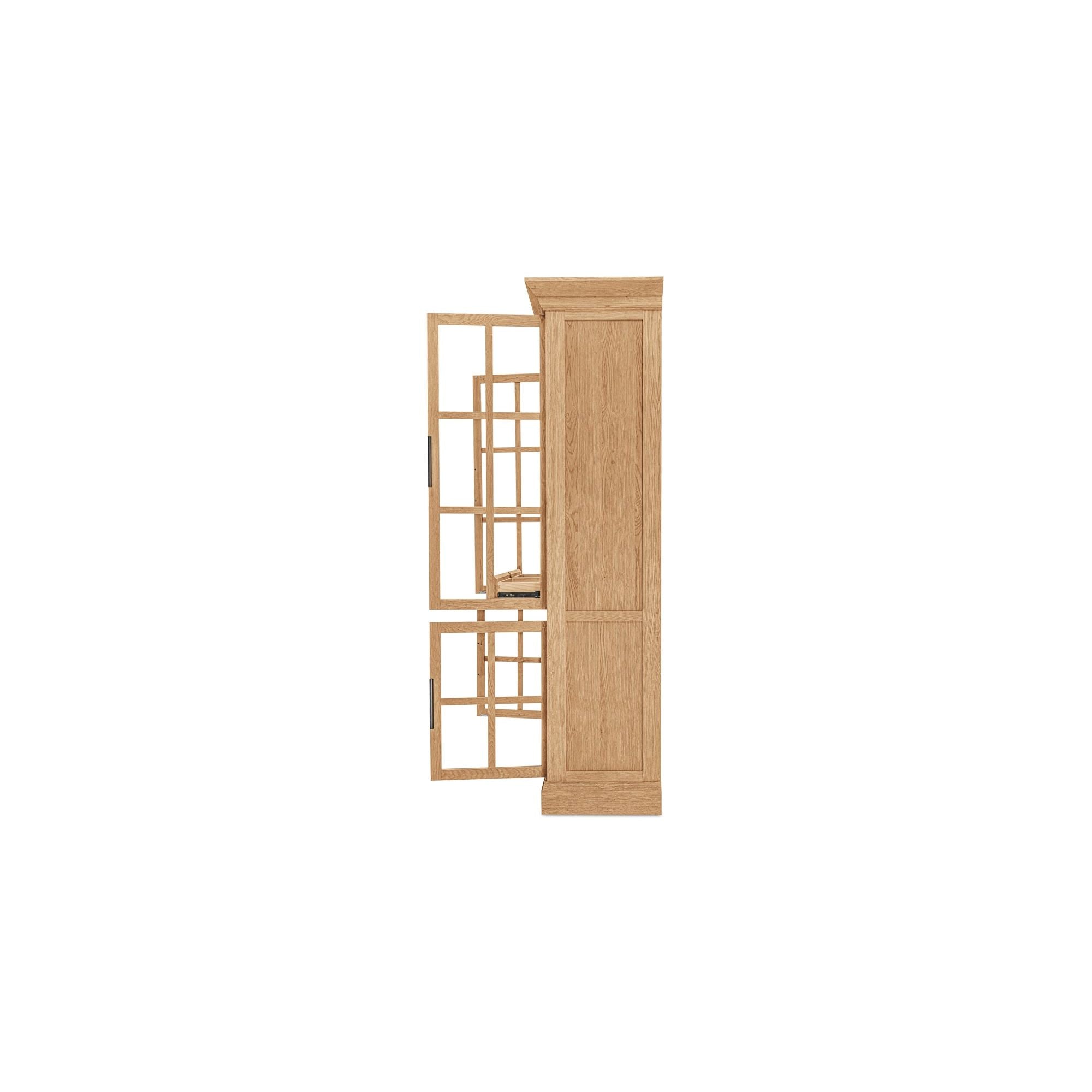Meuble haut en bois massif naturel avec silhouette épurée pour salon ou couloir