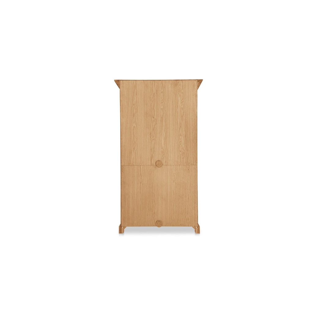 Meuble haut en bois massif naturel avec silhouette épurée pour salon ou couloir