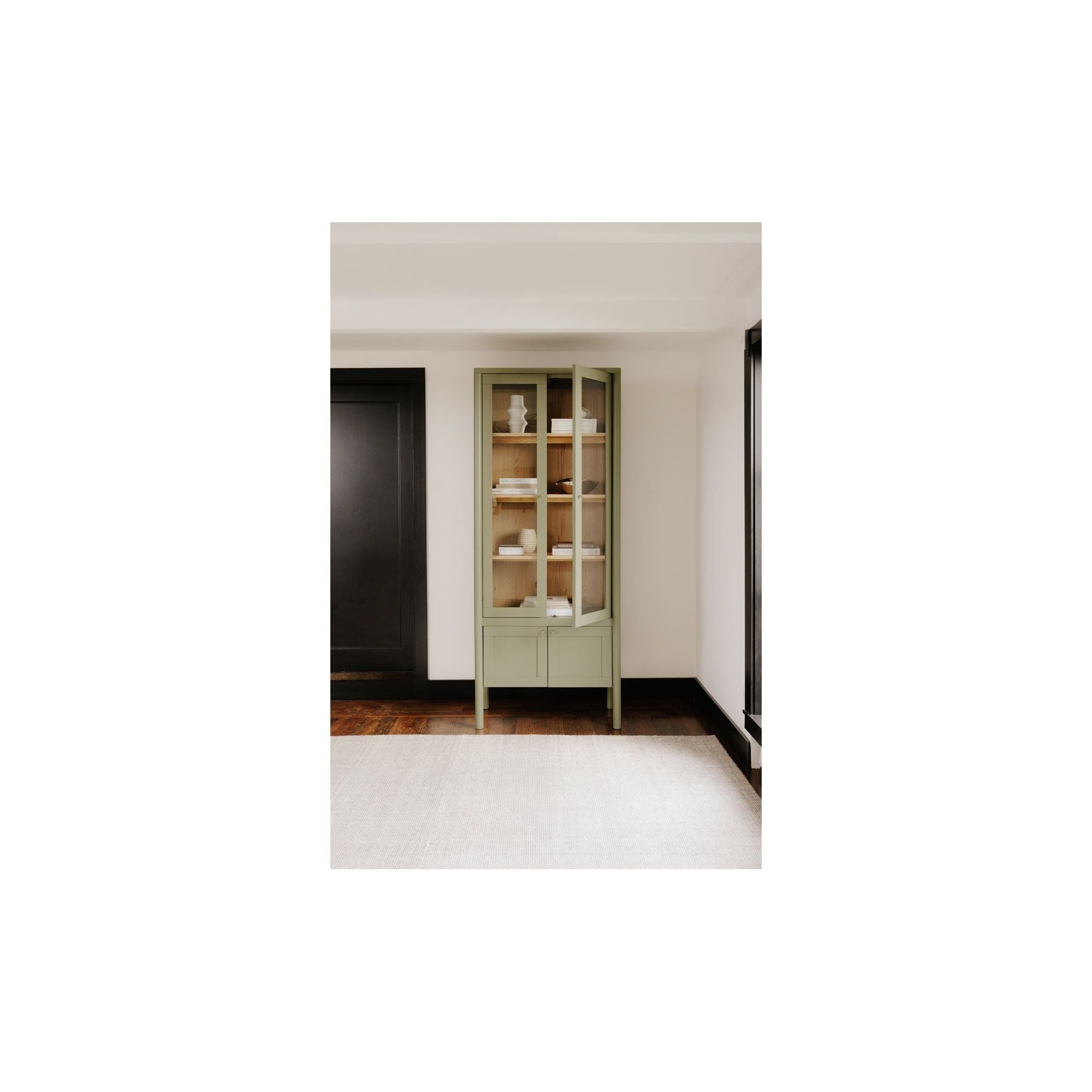 Armoire haute classique en hévéa et polyester rembourré avec cadre à lattes de soutien pour chambre à coucher