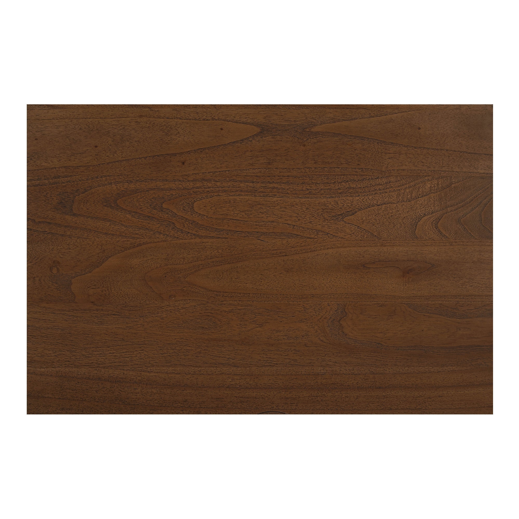 Table de chevet à recharge sans fil Smart en bois de neem et placage de manguier avec deux tiroirs pour chambre à coucher