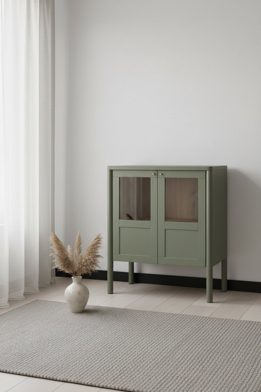 Armoire classique en bois d'hévéa et polyester rembourrée avec cadre à quatre montants pour chambre à coucher
