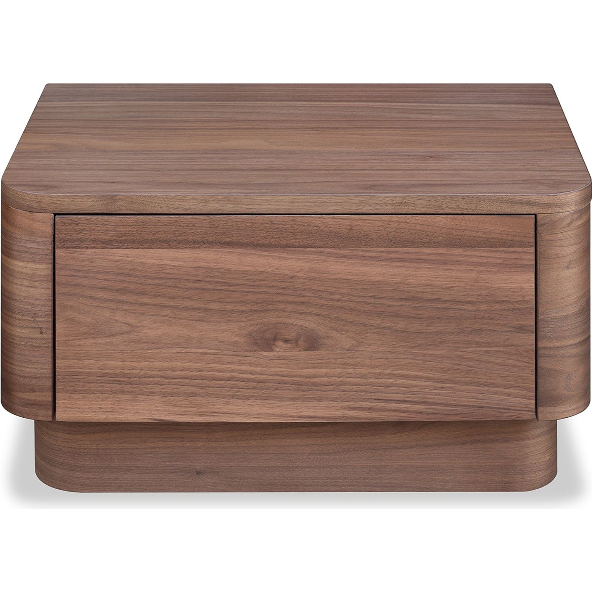 Table de chevet ronde en bois massif avec deux tiroirs, sans montage, pour chambre à coucher