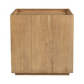 Table de chevet contemporaine en chêne massif avec meuble à porte unique magnétique pour chambre à coucher