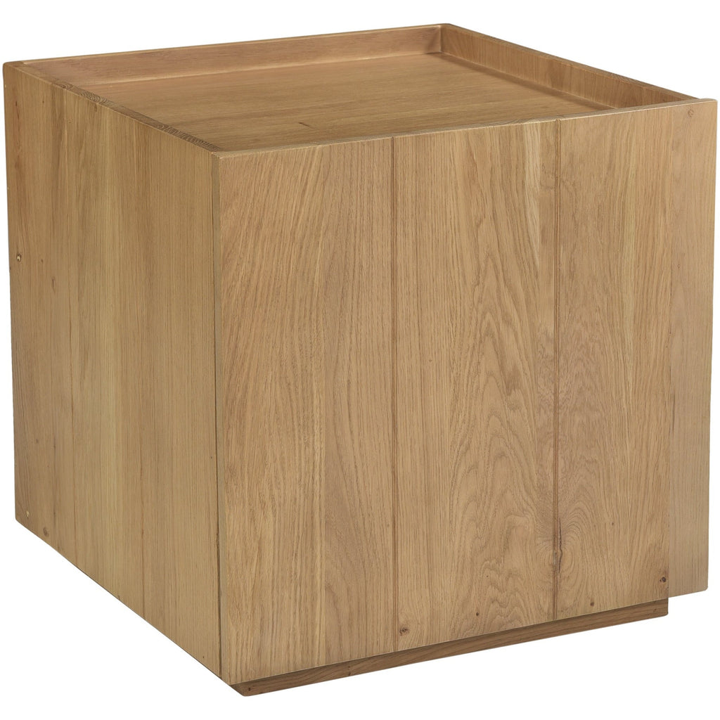 Table de chevet contemporaine en chêne massif avec meuble à porte unique magnétique pour chambre à coucher
