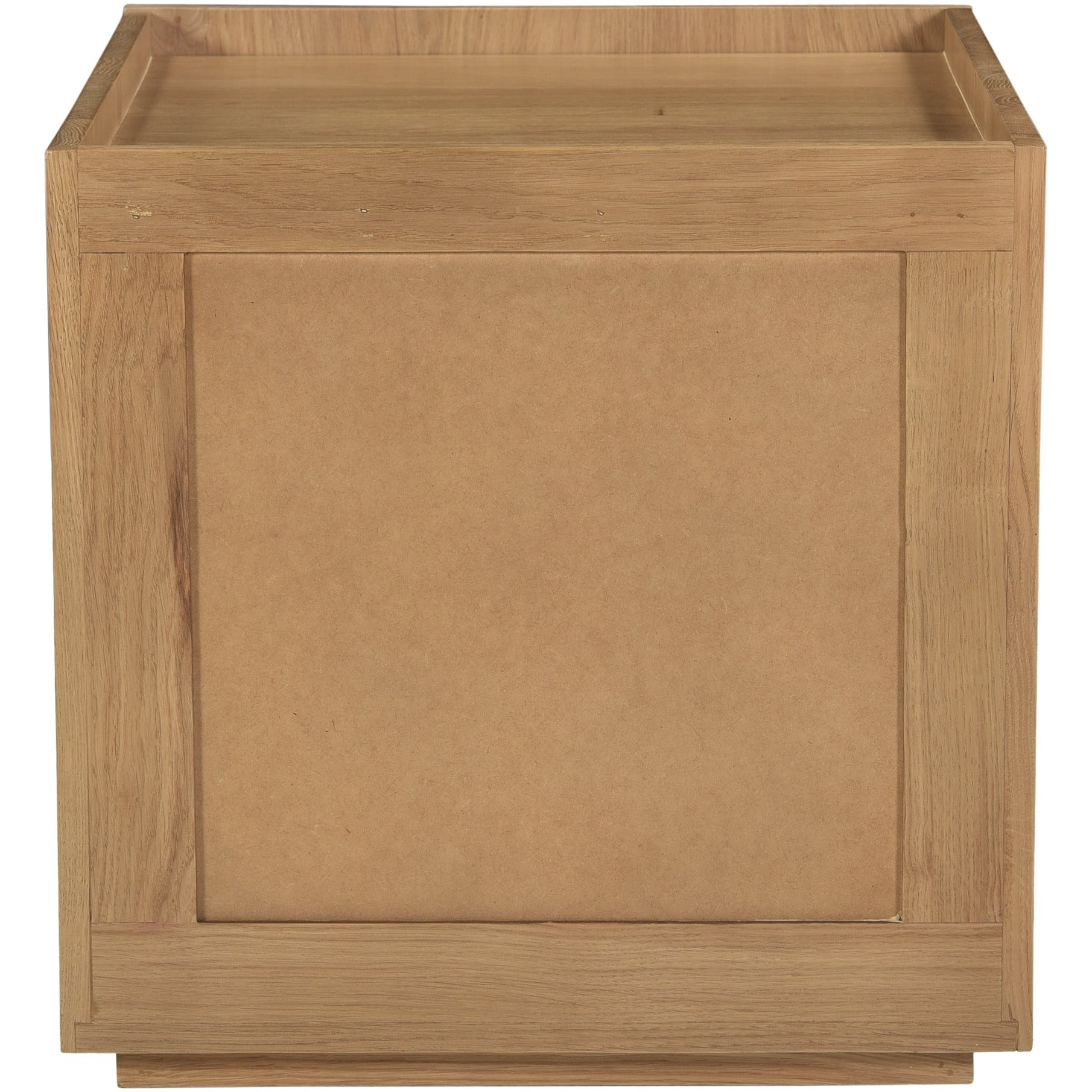 Table de chevet contemporaine en chêne massif avec meuble à porte unique magnétique pour chambre à coucher