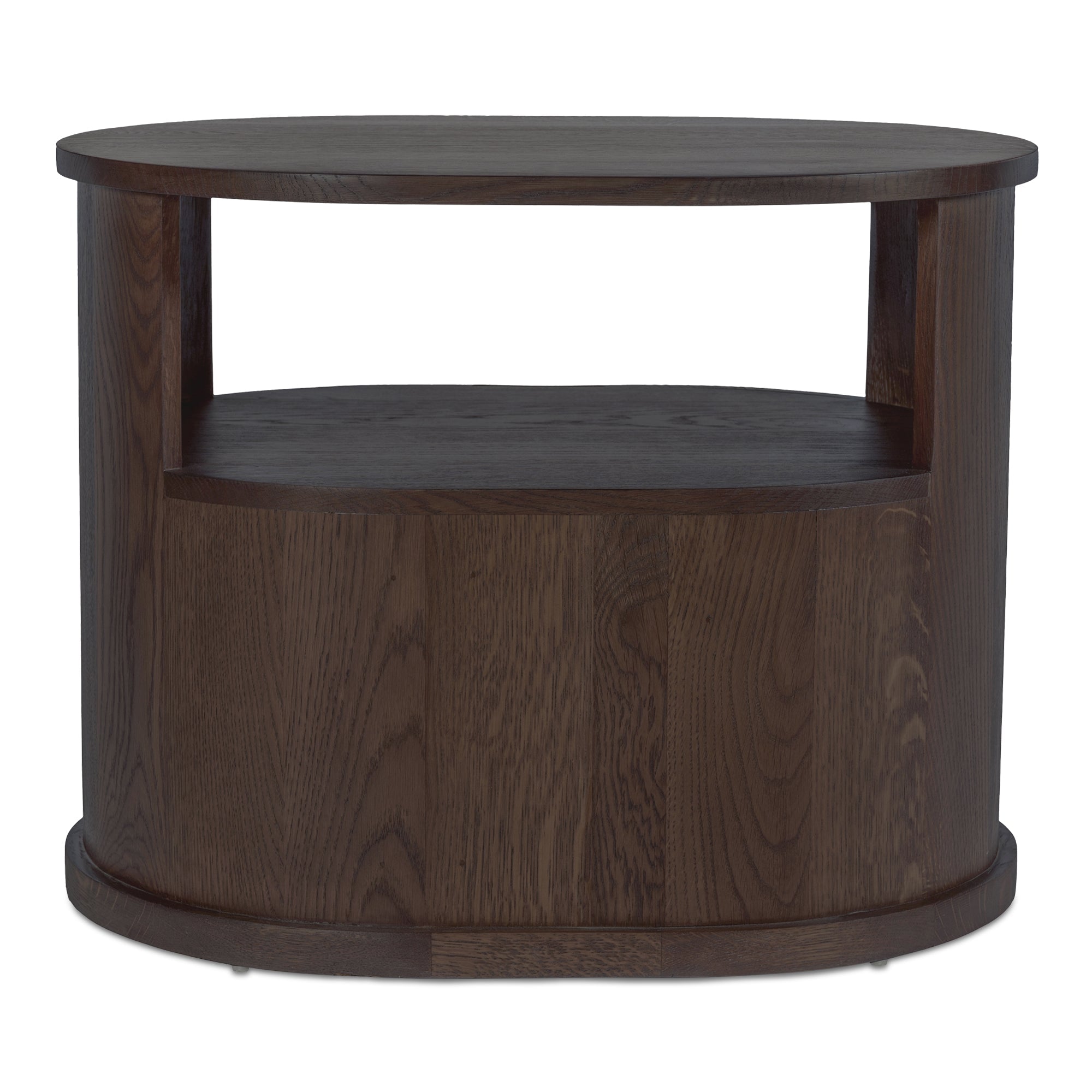 Table de chevet minimaliste en chêne massif avec tiroir capsule à fermeture silencieuse pour chambre à coucher