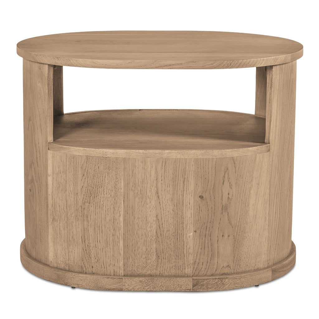 Table de chevet minimaliste en chêne massif avec tiroir capsule à fermeture silencieuse pour chambre à coucher