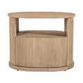 Table de chevet minimaliste en chêne massif avec tiroir capsule à fermeture silencieuse pour chambre à coucher