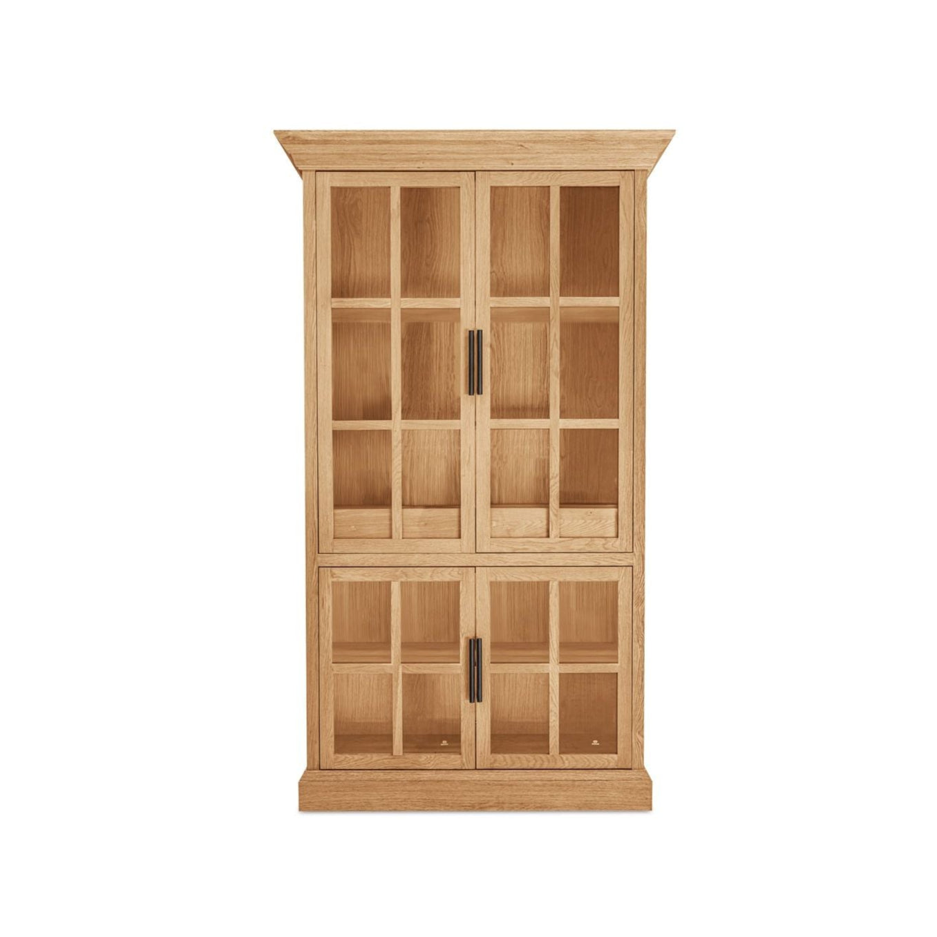 Meuble haut en bois massif naturel avec silhouette épurée pour salon ou couloir