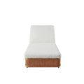 Bain de soleil d'extérieur élevé en rotin régénérateur et biosourcé, avec coussin certifié OEKO-100, pour jardin ou piscine