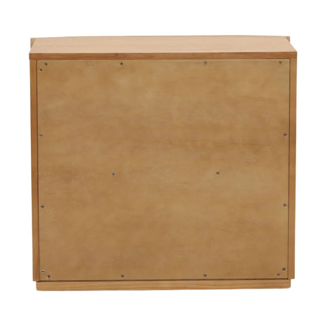 Table de chevet minimaliste en hévéa et placage de chêne avec tiroir unique et pieds effilés pour chambre à coucher