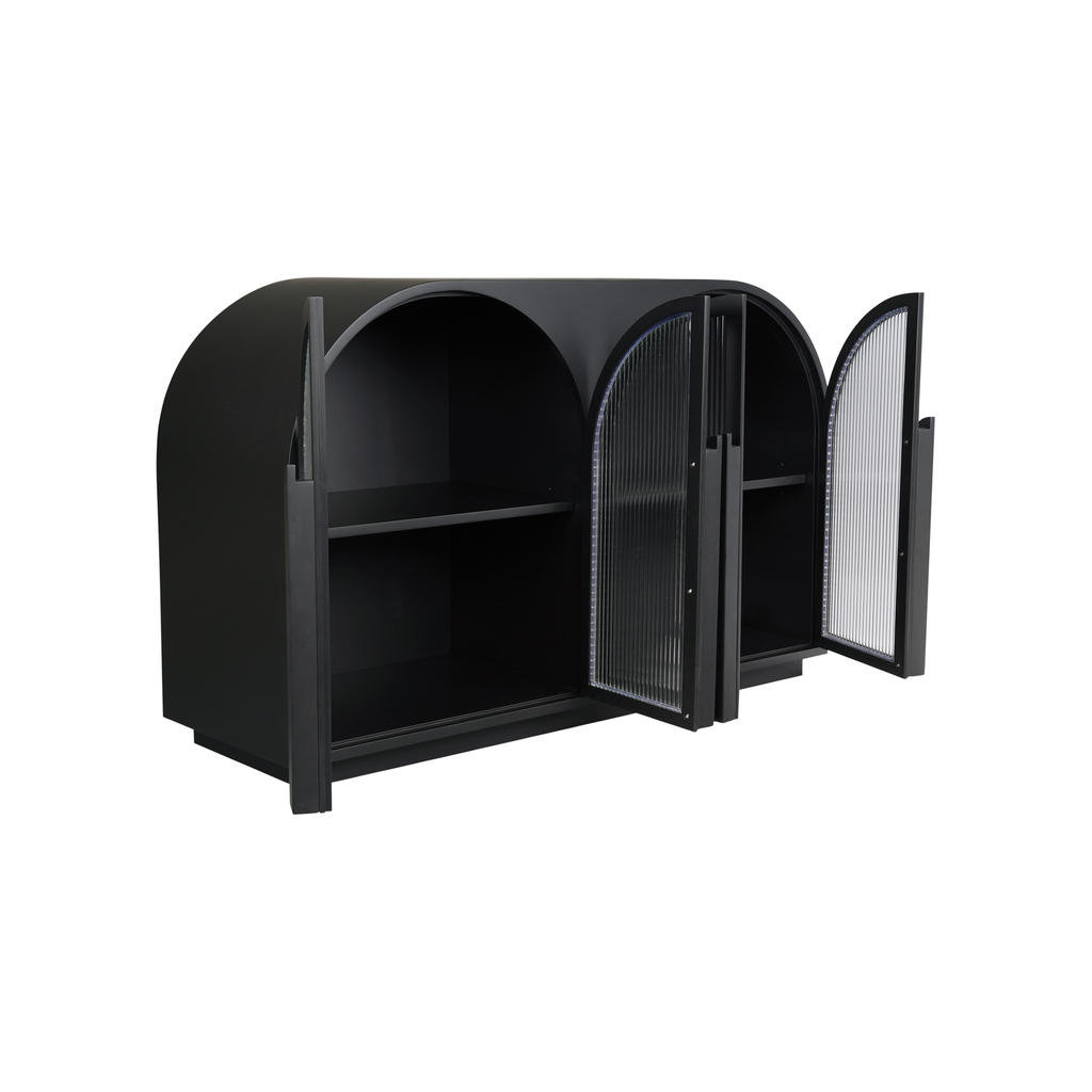 Meuble en similicuir d'agneau douillet et bois d'hévéa au design enveloppant contemporain pour salon
