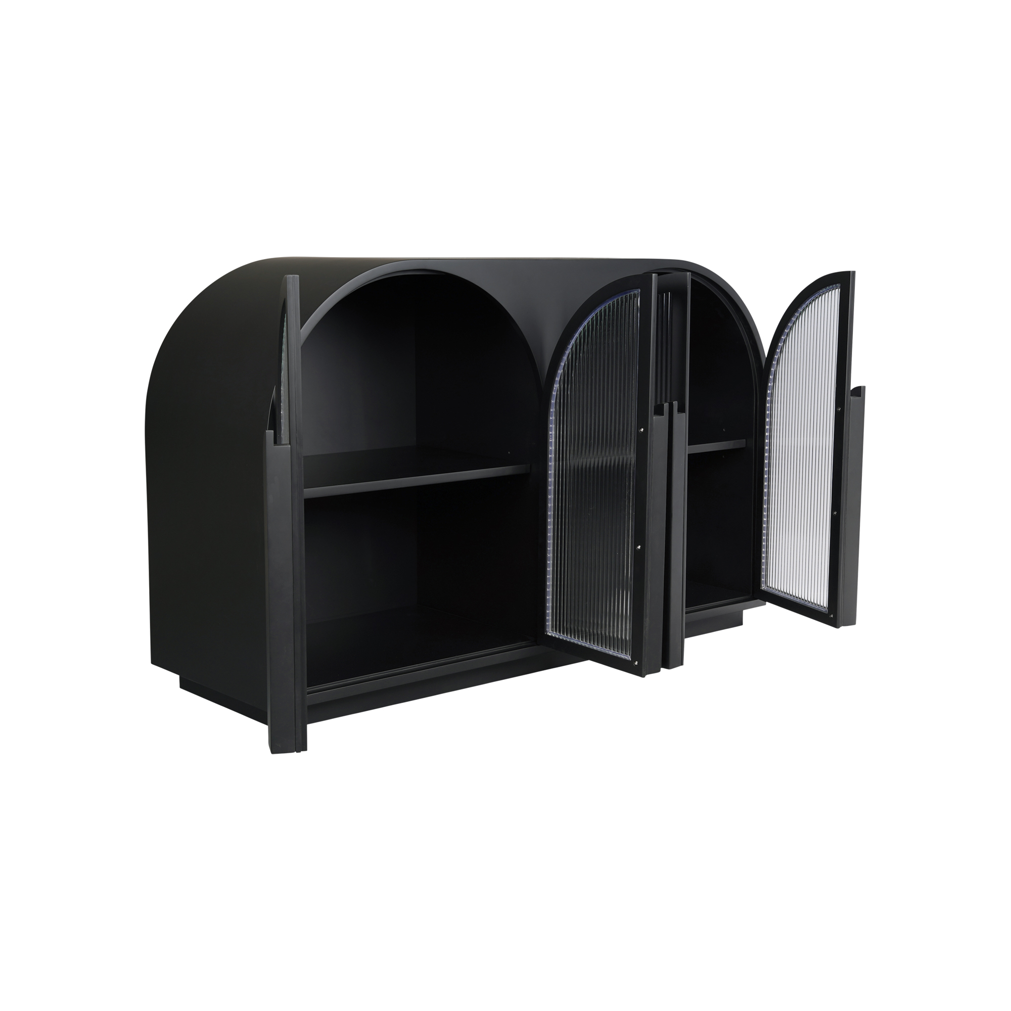 Meuble en similicuir d'agneau douillet et bois d'hévéa au design enveloppant contemporain pour salon