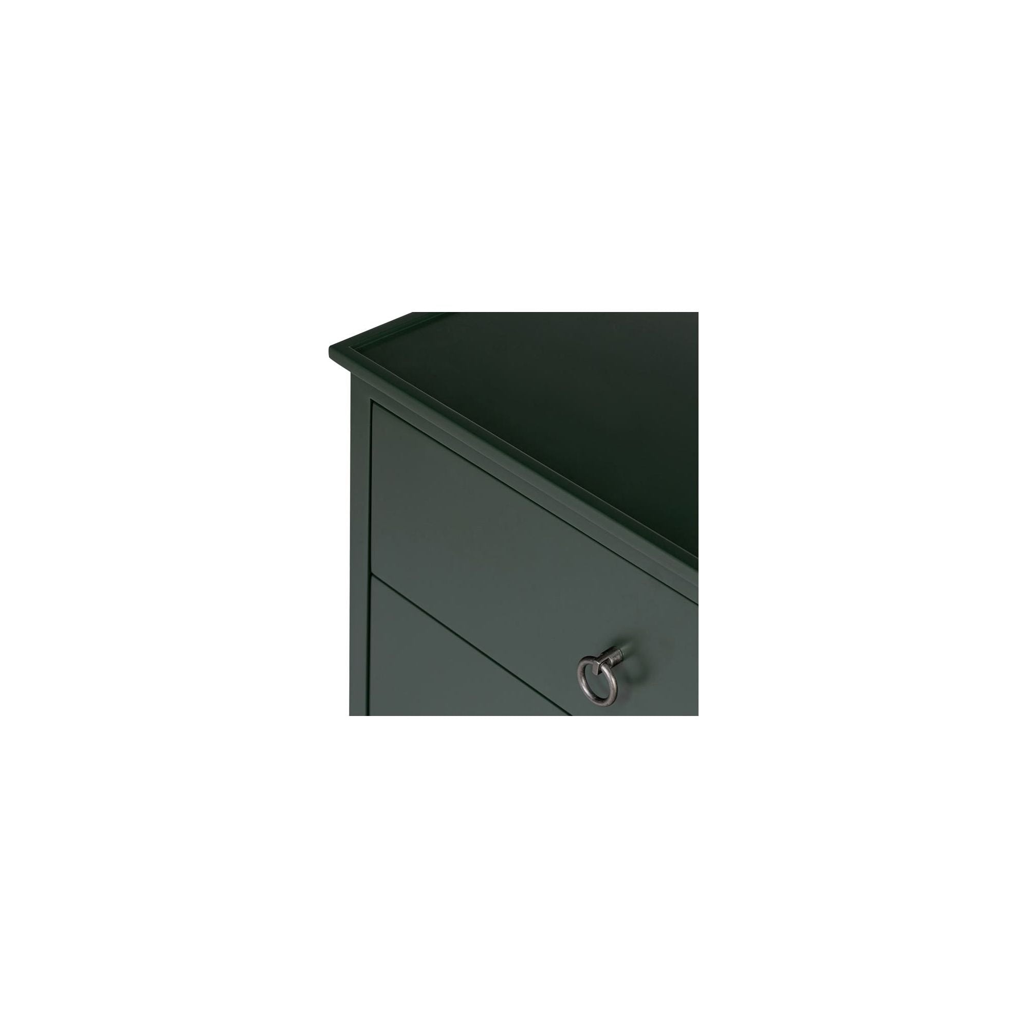 Table de chevet industrielle en MDF et acacia avec pieds en fer noir et poignée de style heurtoir pour chambre à coucher