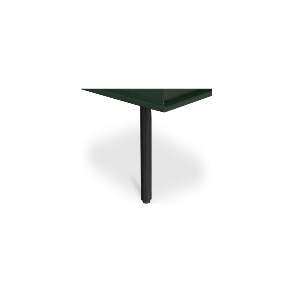 Table de chevet industrielle en MDF et acacia avec pieds en fer noir et poignée de style heurtoir pour chambre à coucher