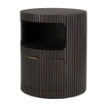 Commode en acajou foncé sculptée à la main avec plateau galet et tiroir verrouillable pour bureau ou chambre à coucher